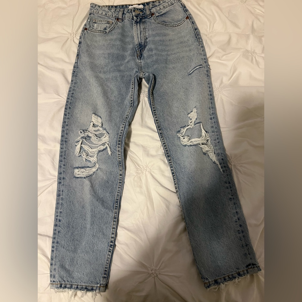 Zara Ripped Mom Jeans - Picture 7 of 8